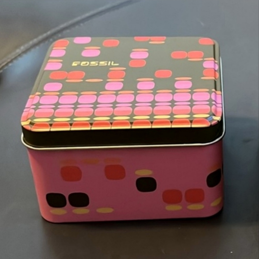 Collectible Fossil Watch Tin
